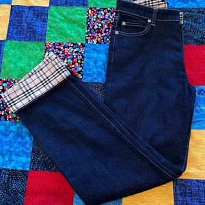 Burberry plaid cuffed Jeans!
